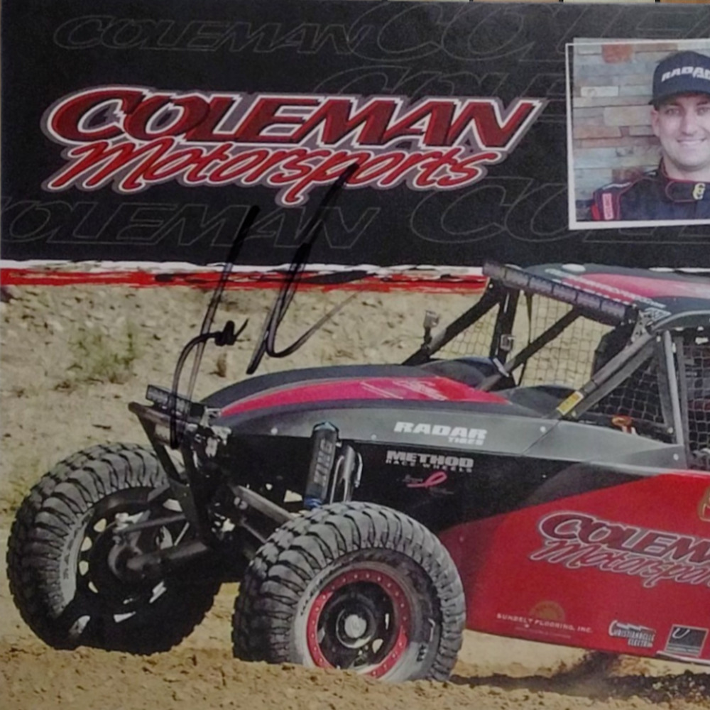 Coleman Motorsports Jason Coleman Autographed 8.5" x 11" Print - Picture 2 of 2